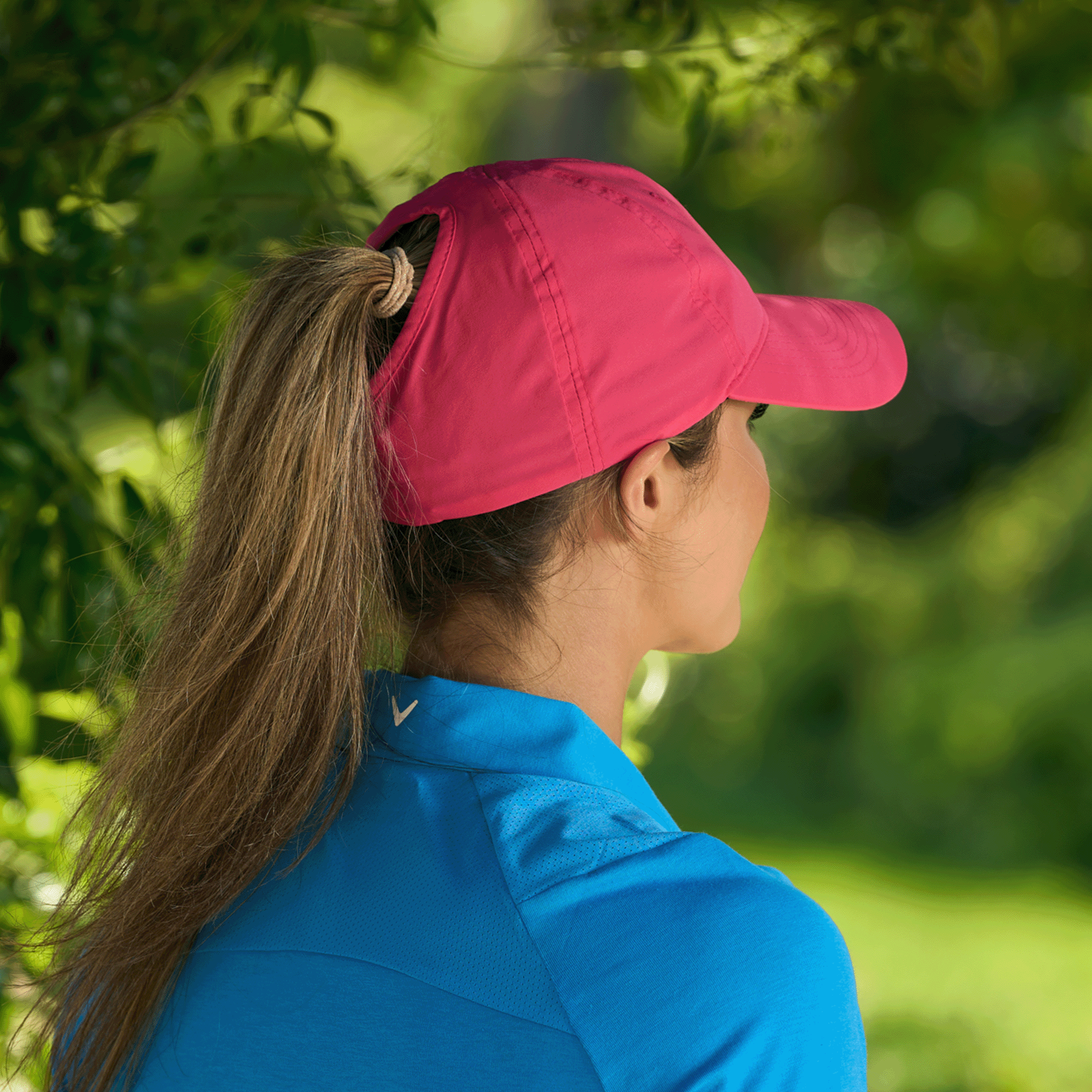 CALIA Women's Golf Perforated Ponytail Hat