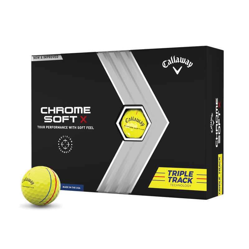 Chrome Soft X Triple Track Yellow Golf Balls