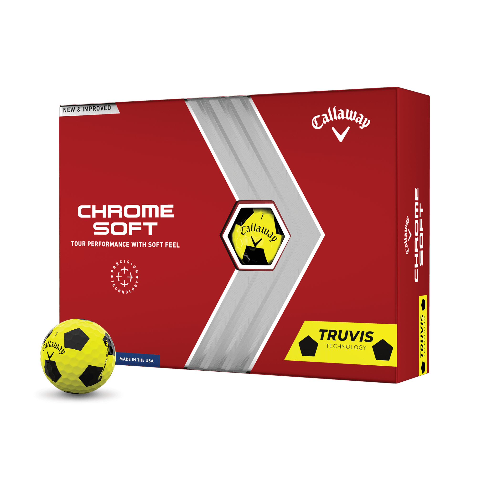 Chrome Soft Truvis Yellow and Black Golf Balls | Reviews