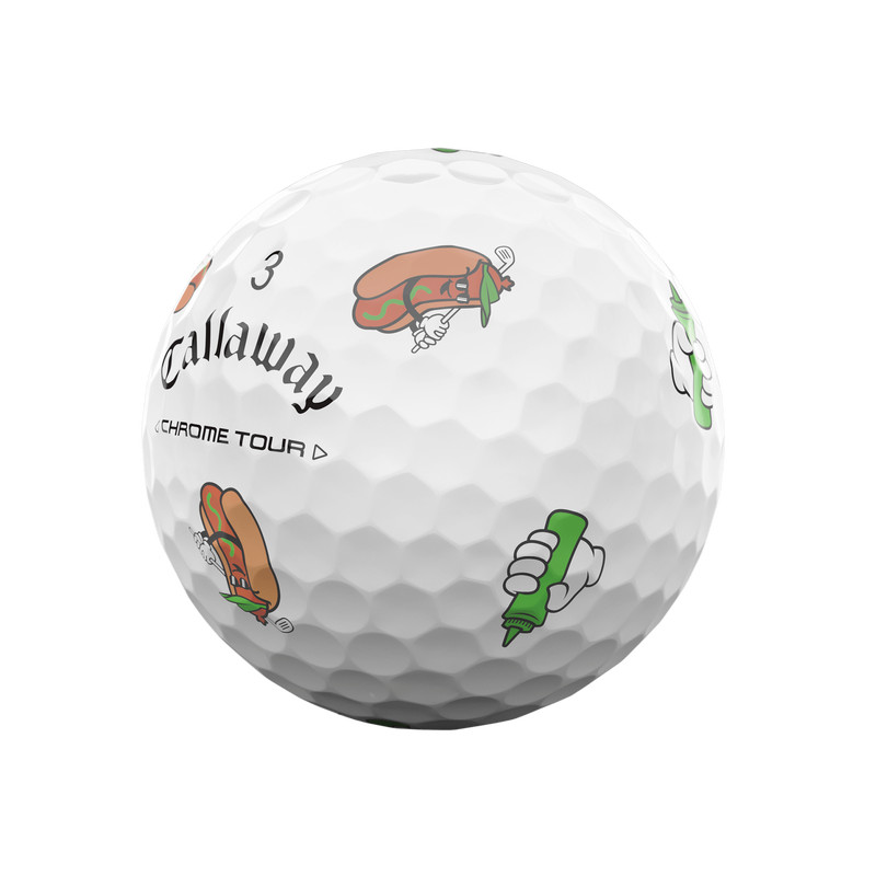Chrome Tour Hot Dog Golf Balls - View 12