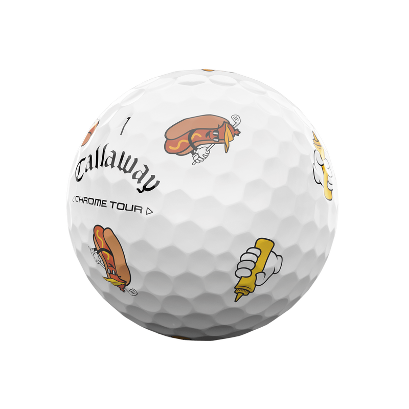 Chrome Tour Hot Dog Golf Balls - View 2