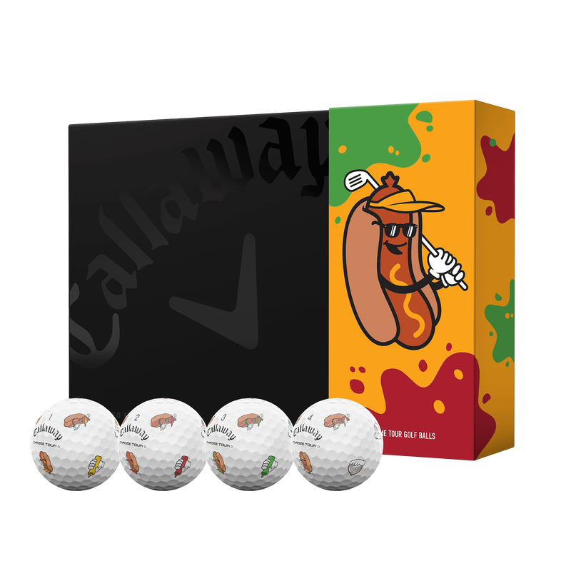 Chrome Tour Hot Dog Golf Balls - View 1